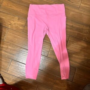 Pink Womens Athleta Leggings (L)